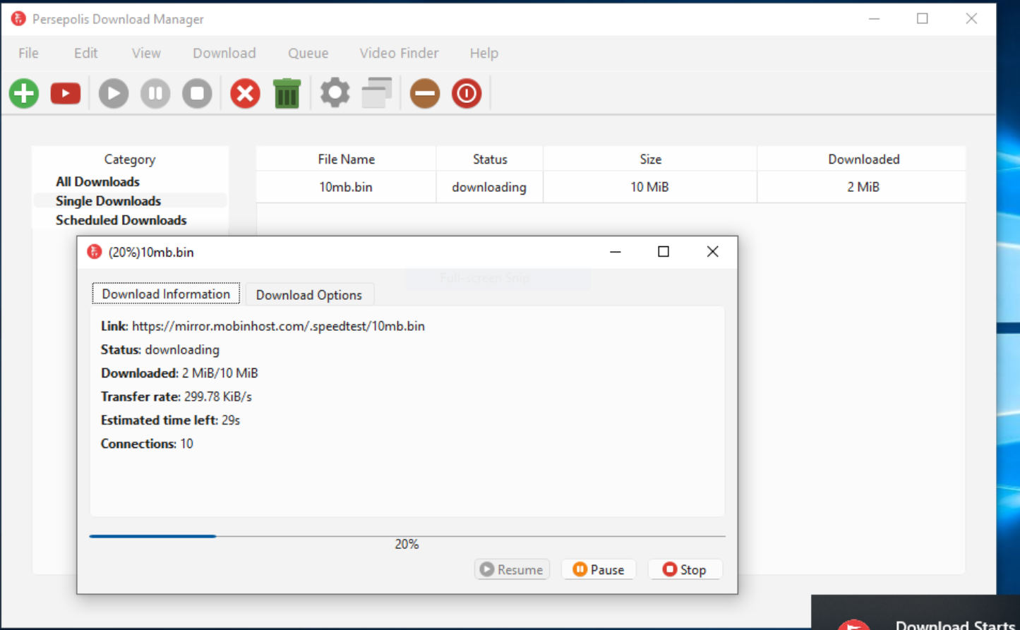 开源免费的高效下载神器：Persepolis v5.2.0版本